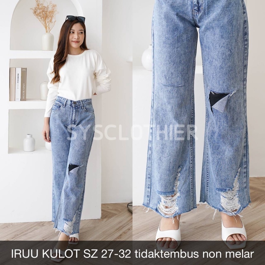 CELANA JEANS WANITA IRUU KULOT-SYSCLOTHIER