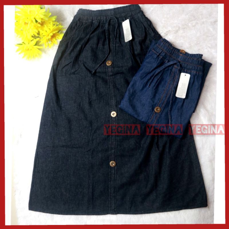 Rok jeans anak perempuan usia 9-14 tahun/maxi tanggung/rok panjang anak abg model rempel