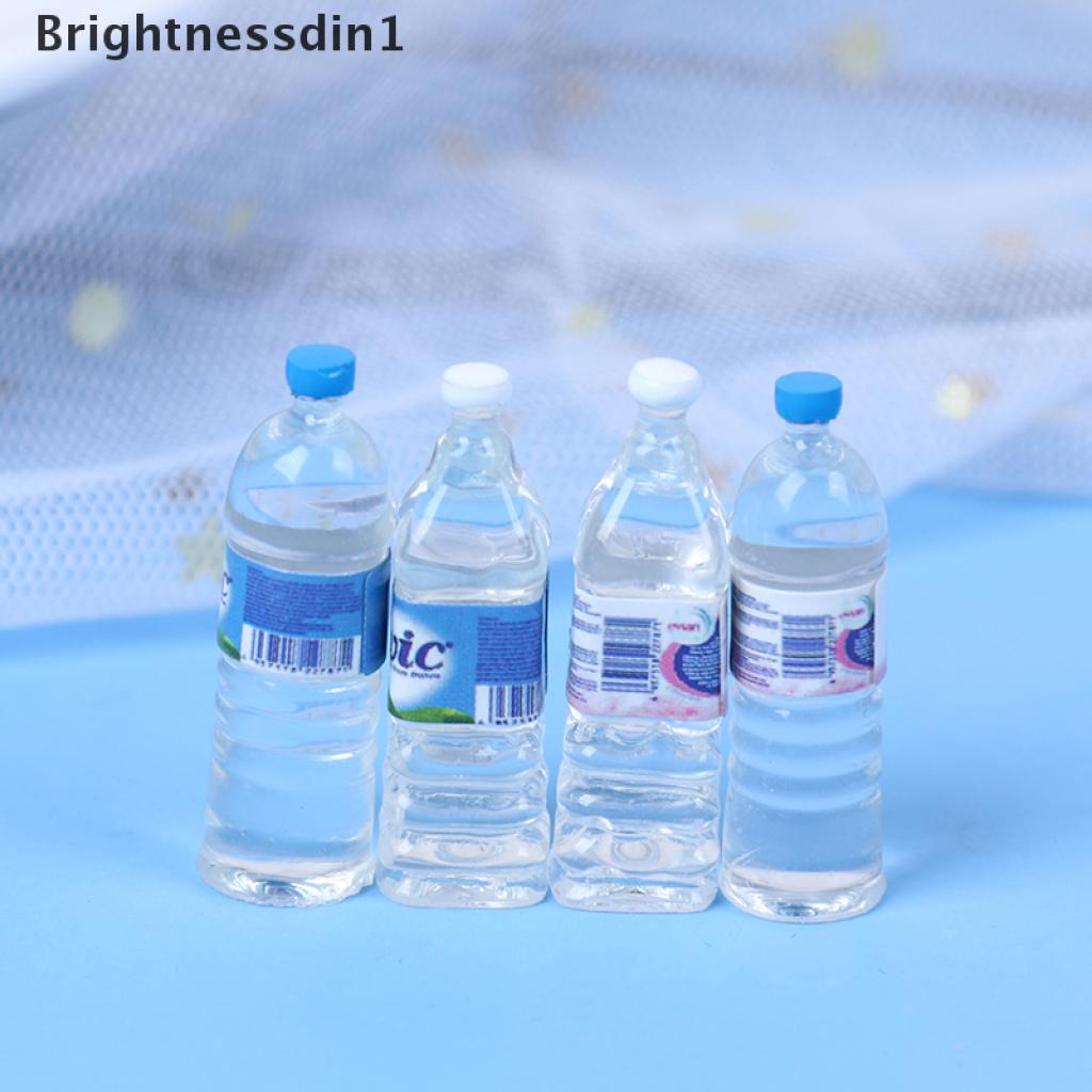 (Brightnessdin1) 10pcs Miniatur Botol Mineral Skala 1: 12 Untuk Rumah Boneka