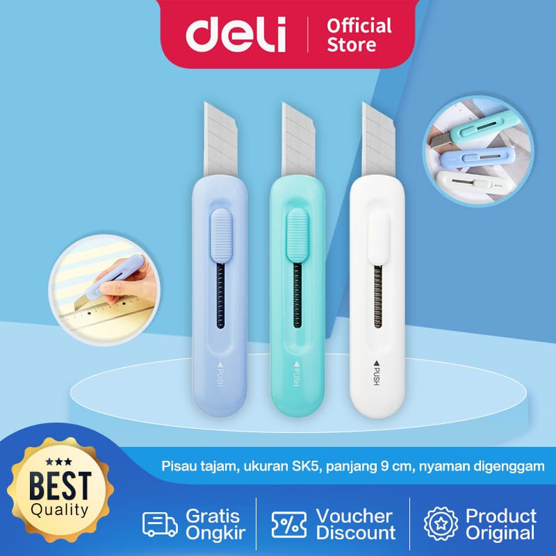

Deli Cutter Knife Alat Pemotong Ukuran SK5 2079