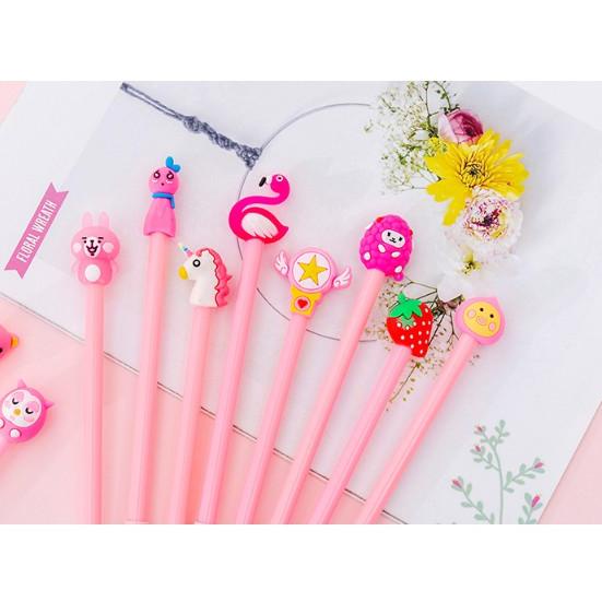 

Pulpen pink karakter unicorn buah donat 3D - Mr water