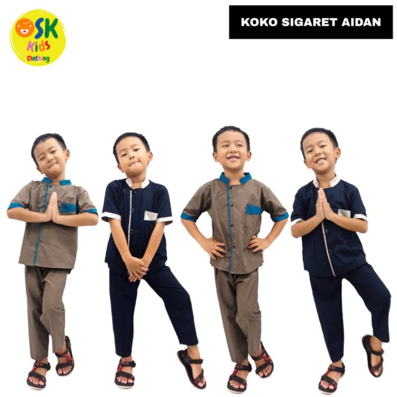 Set Koko AIDAN KIDS 2-5 Tahun Setelan Koko Anak Sigaret OSK