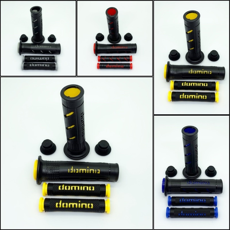 handgrip domino garis grip karet empuk + karet handle rem universal