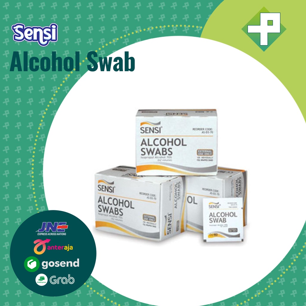 Alcohol Swab Sensi / Kapas Alkohol / Alkohol Pads 100s