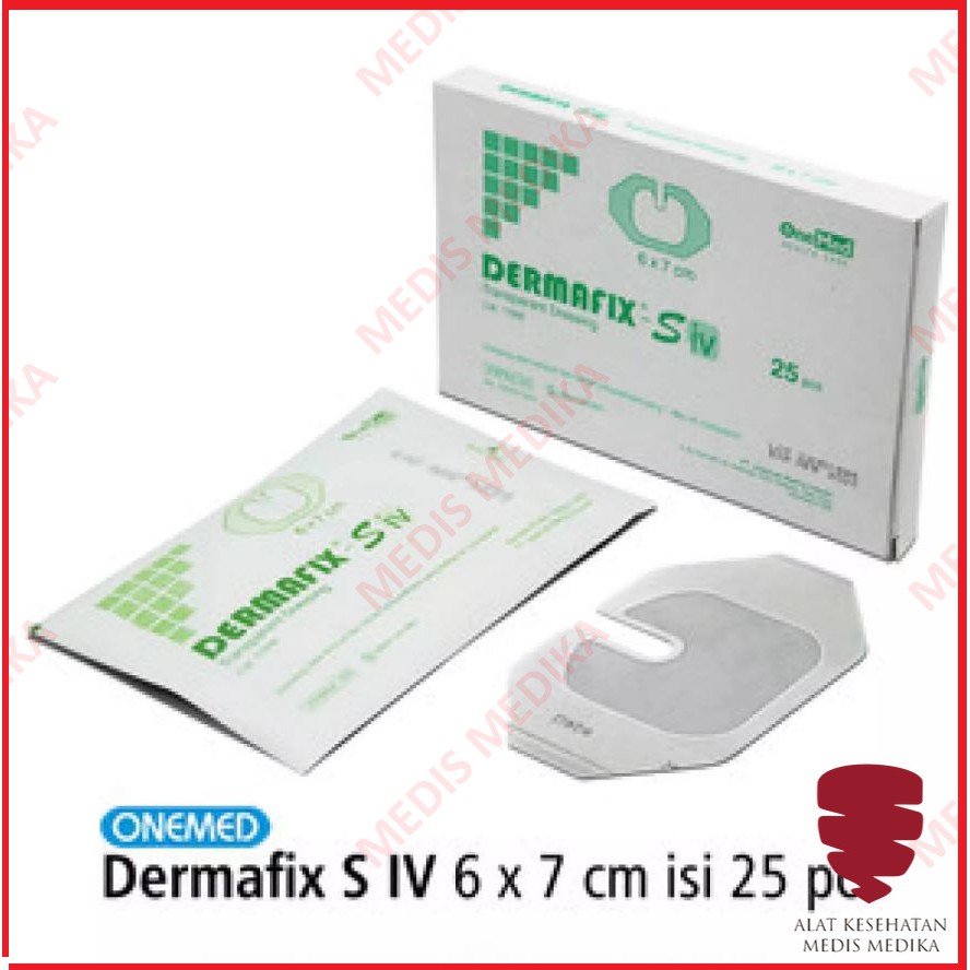 Dermafix S IV 6 x 7 cm Onemed Plester Anti Air Infus Dewasa P3K Plaster Luka 6x7 6x7cm Box