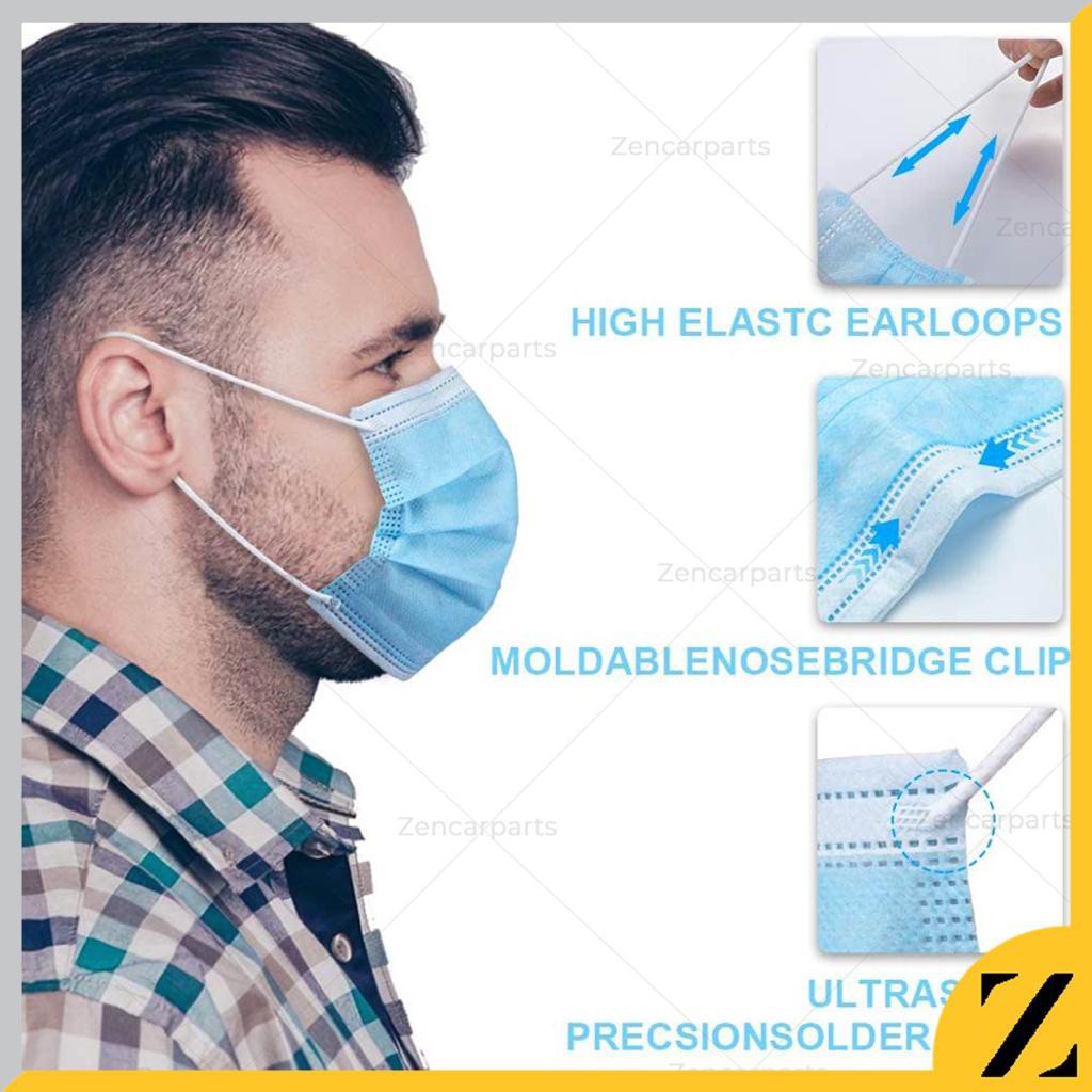 Masker Earloop Import Pakai Dus Cantol 3 Ply Isi 50 Pcs Daily Disposable Face Mask