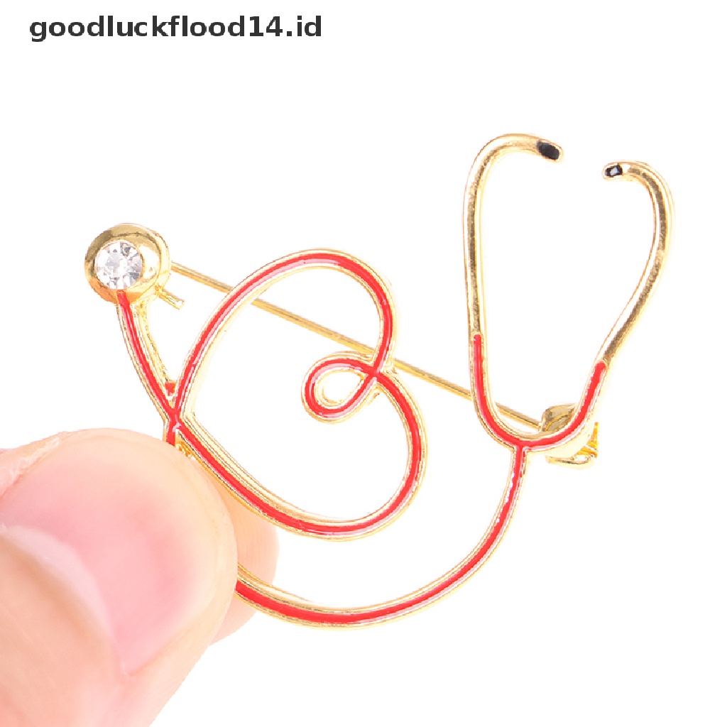 1 Pc Bros Bentuk Stetoskop Elektrokardiogram Hati Untuk Dokter