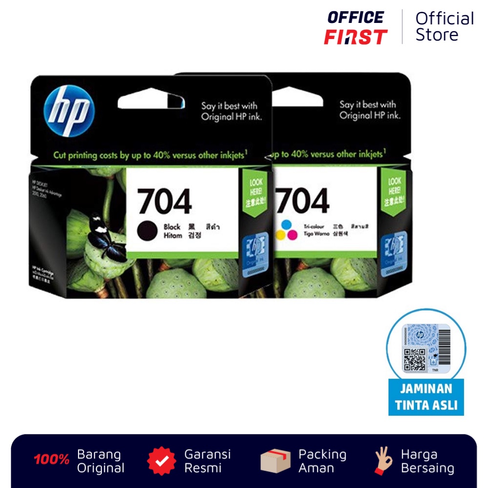 Tinta HP 704 Color Warna CN693AA / Deskjet Ink 2010 K010 2060 K110