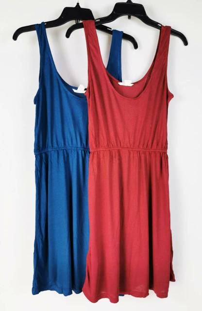 H*m red &amp; blue basic summer dress