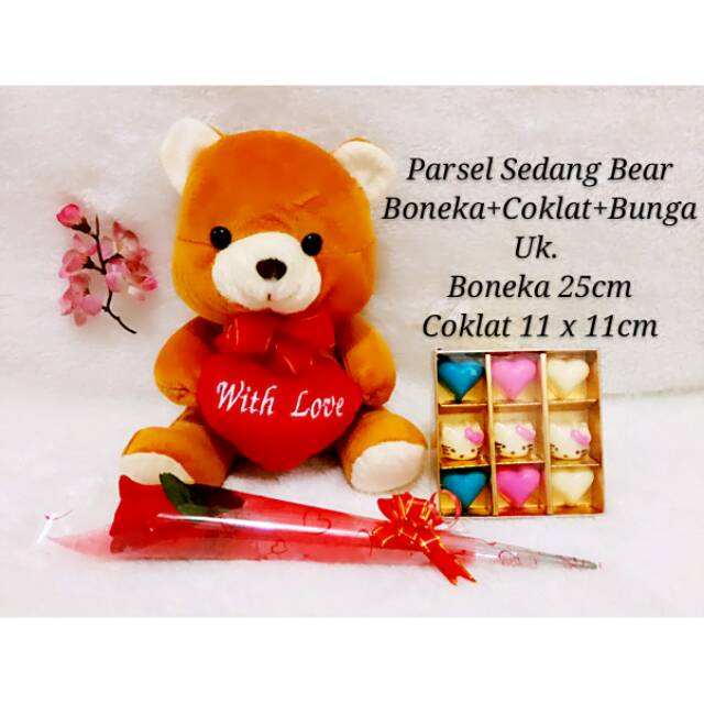 Parsel boneka bear coklat kado valentine coklat valentine