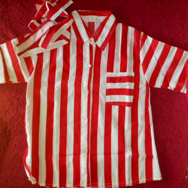 Preloved Kemeja salur cewek