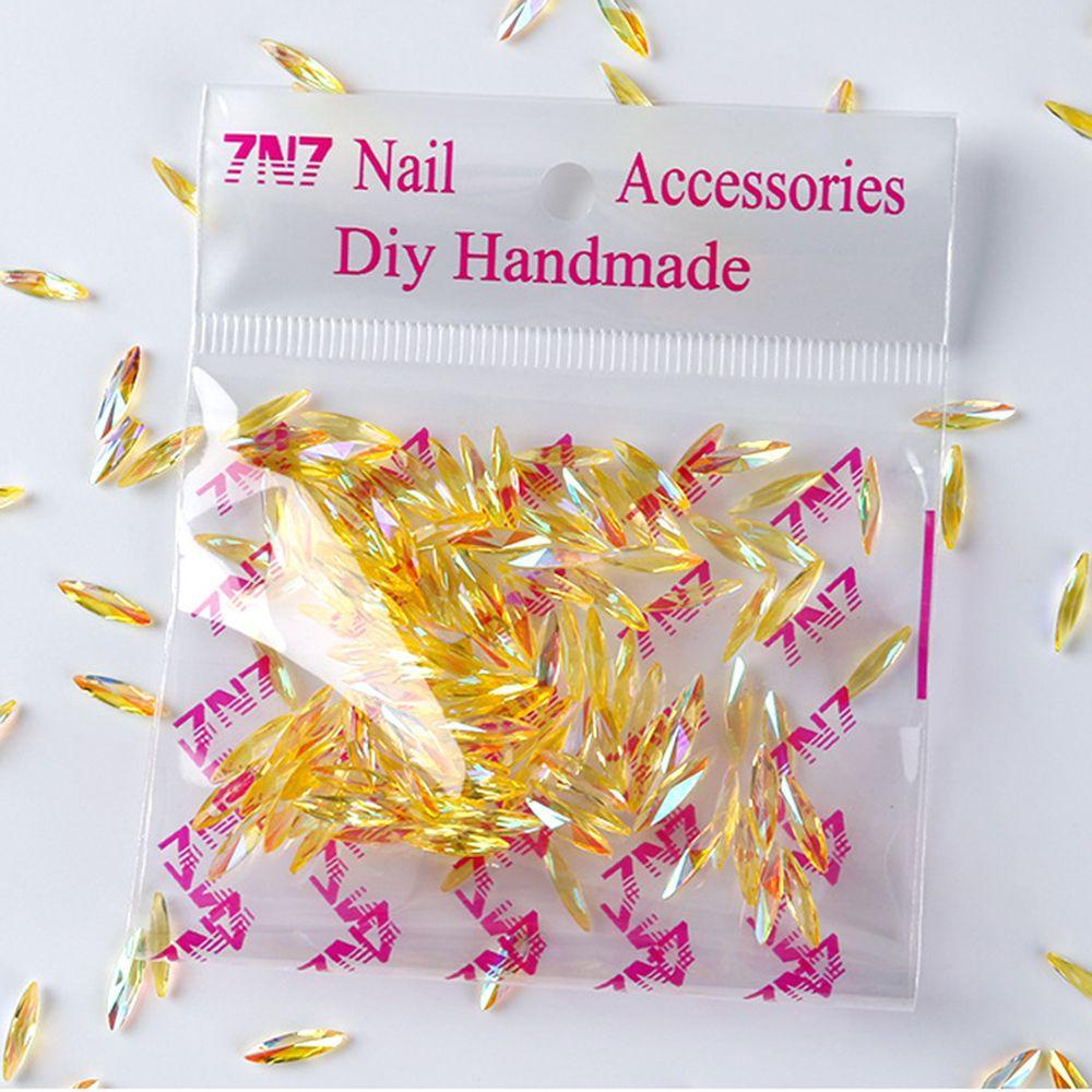 AUGUSTINA Agustina Mata Kuda Kuku Rhinestones Glitter Warna-Warni Permata Kaca Batu Nail Art Perhiasan DIY Manicure Aksesoris Kerajinan Beads Nail Charms