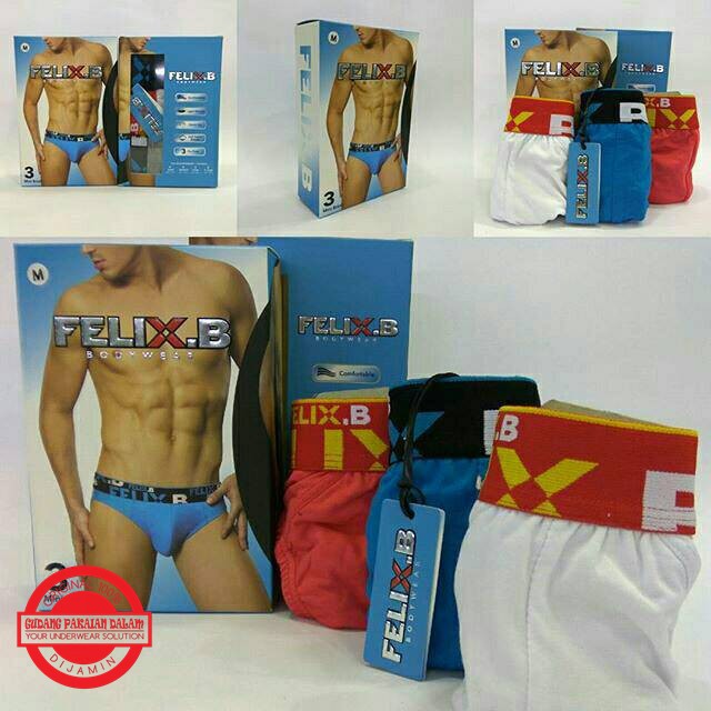 Celana Dalam Pria Felix Buhler FB 211032-31 ISI-3 Mini Brief Bahan Soft Fabrik Blends