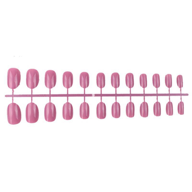 KUKU PALSU OVAL GLOSSY 24 PCS STYLE CASUAL / FAKE NAIL