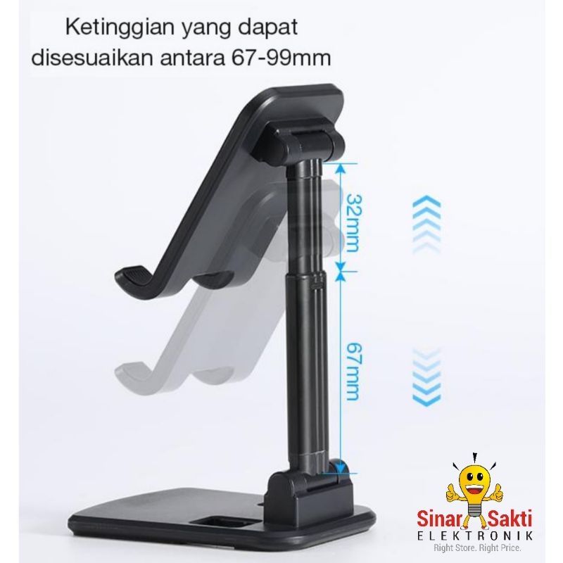 Robot Stand Holder HP IPAD Tablet Lipat Universal RT-US06 Meja Besi