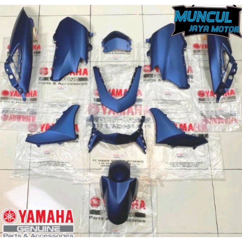BODY HALUS FULLSET NEW NMAX BIRU DOFF B6H-P4 ORIGINAL YAMAHA PAKET BODI FULSET FULL FUL SET CONECTED