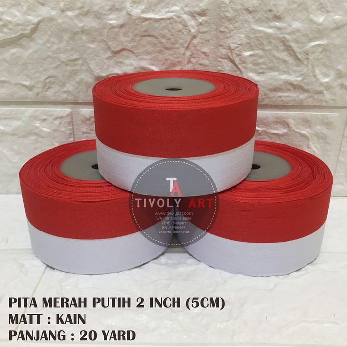 

Pita Merah Putih 2 Inci / Hiasan 17 Agustus HUT RI / Pita Kain Termurah