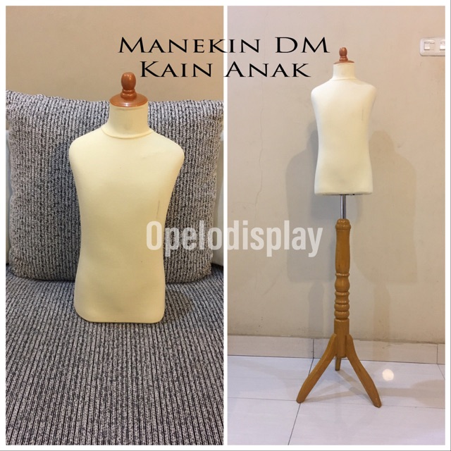 MANEKIN / PATUNG DM ANAK KAIN + KAKI KAYU