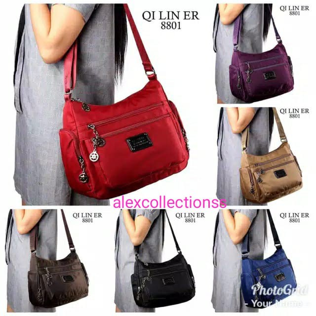 Tas wanita//qi lin er 8801//anti air//tebal//lembut// model classic