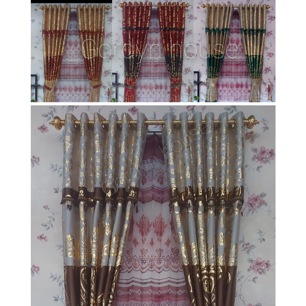 Gorden Blackout Model Poni rumbai Horden pintu dan jendela terbaru dan terlaris