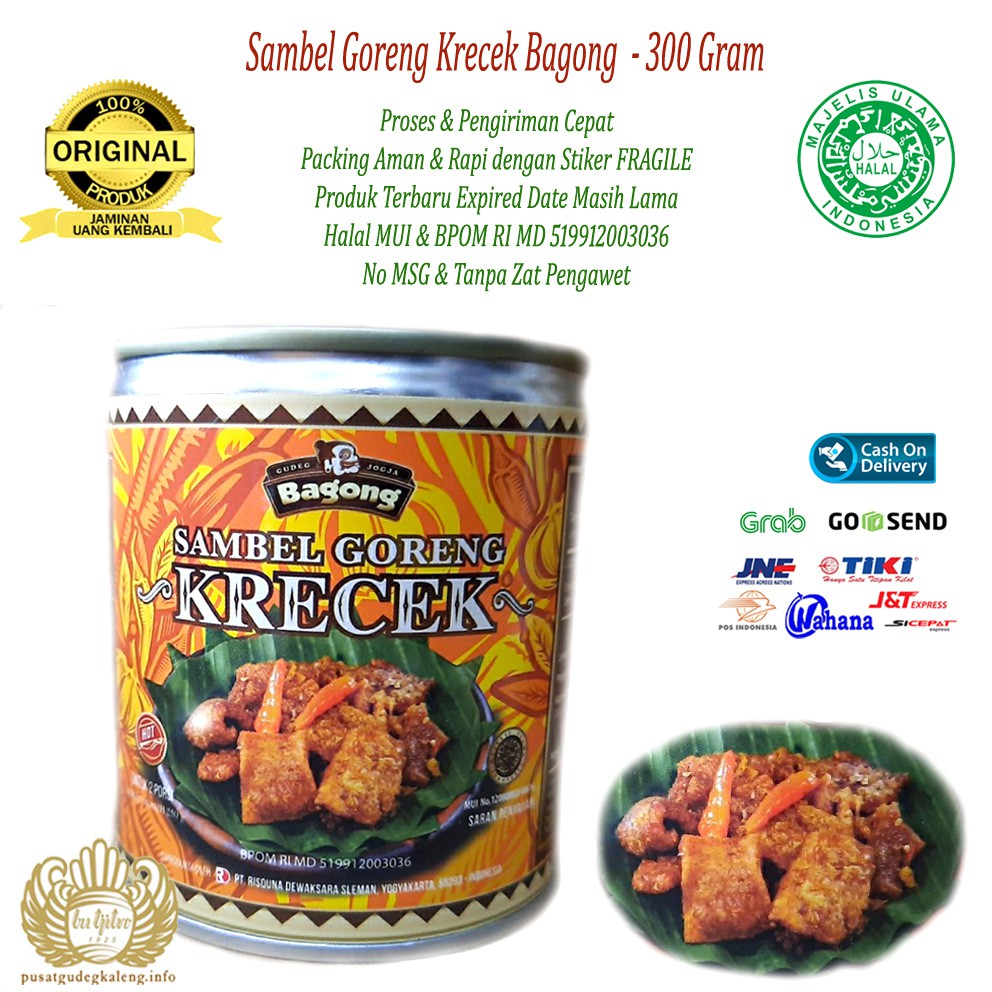 

Gudeg Kaleng Bagong Sambel Goreng Krecek Khas Jogja - 300Gram