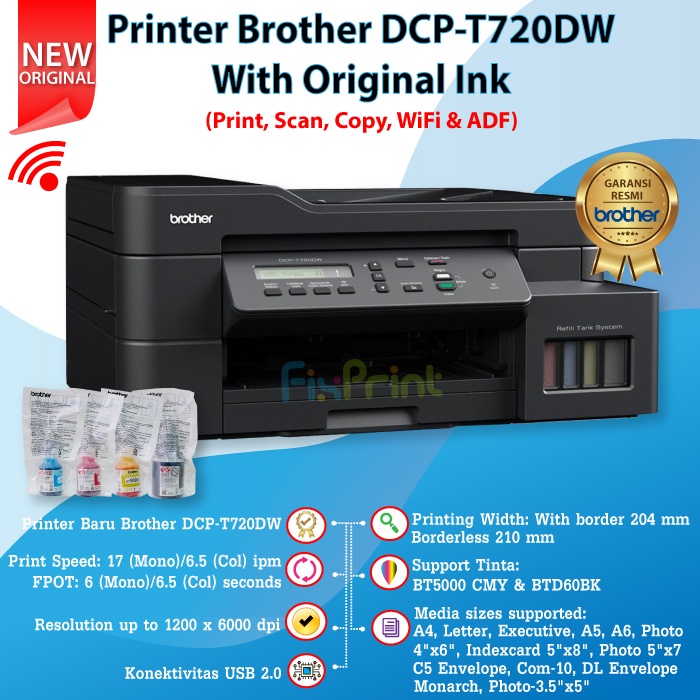 Printer Brother DCP-T720DW DCP T720dw WiFi Print Scan Copy Duplex