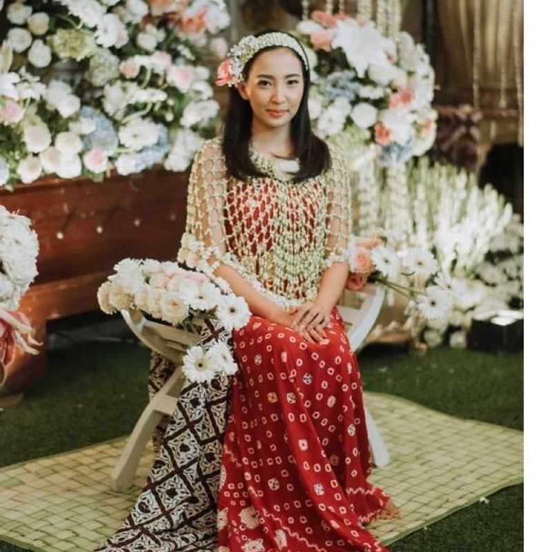 Set Kain Siraman Jumputan Kemben + Selendang