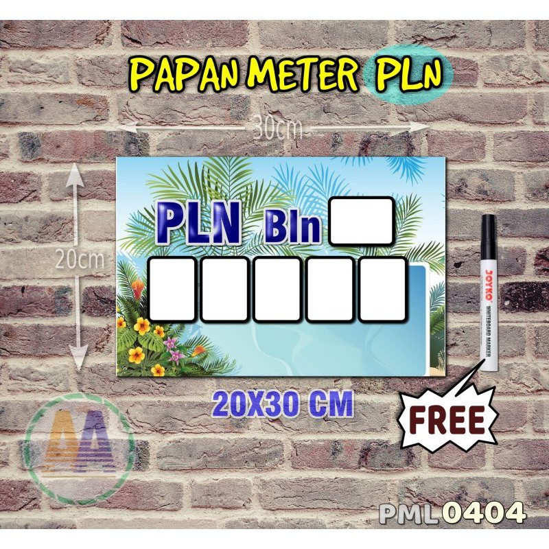 

Papan Meter Listrik PLN PAM motif Unik - Tropical 04 - Toko2A