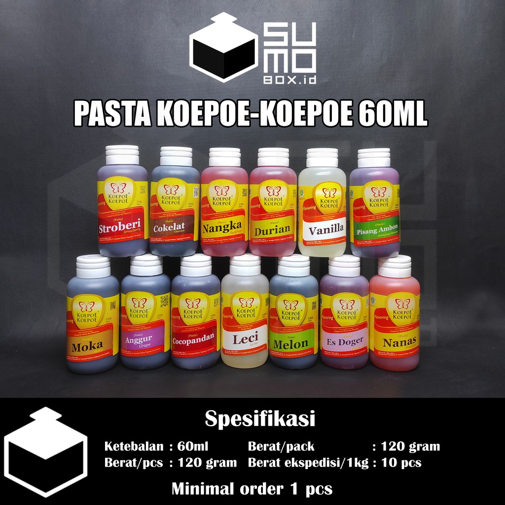 

Perisa pasta koepoe 60ml / Perasa Makanan / Penguat Aroma Makanan Kupu