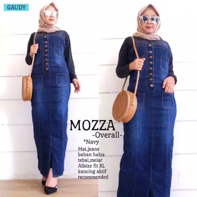 READY SIZE JUMBO!! Mozza Overall Model Trendy Matt Jeans Wash