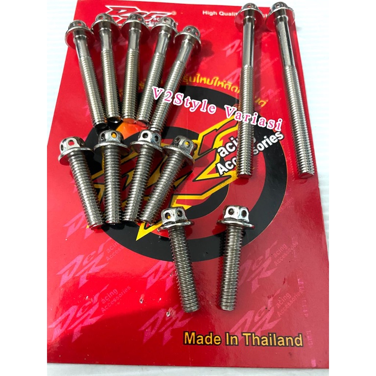 BAUT PROBOLT BLOK MESIN HONDA VARIO 125 150 BAUT BLOK KALTER CHROME BAUT CVT SET KALTER BAUT CVT VARIO CROME BAUT PROBOLT MESIN HONDA VARIO MATIC METIC PNP