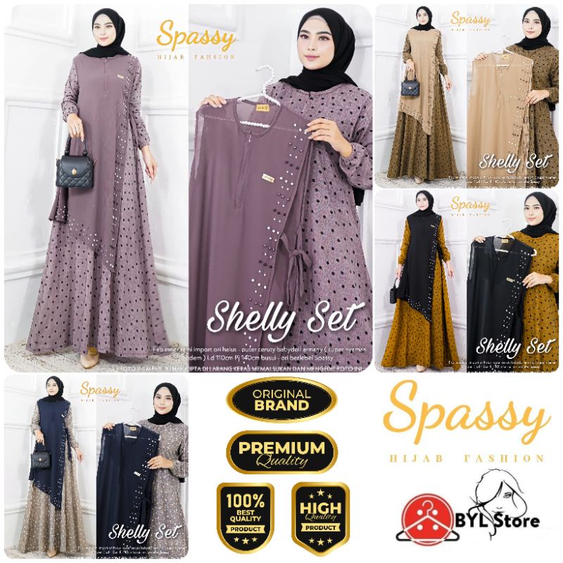 SHELLY SET ORIGINAL BRAND SAPSSY // GAMIS DRESS MAXY PREMIUM TERBARU // DRESS WANITA BERLABEL
