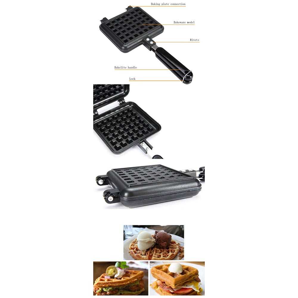 Cetakan Waffle Rectangle Shape Dessert Mold Yiwu - 7RHALPBK