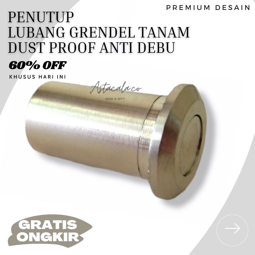 Lubang Grendel Pintu Tanam / Jendela Anti Debu DUST PROOF Segel Anti Debu Grendel Kuningan Dop Penut