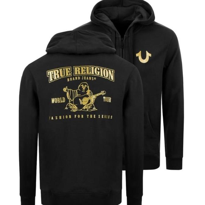 Jaket Sweater True Religion 1 Hoodie Distro Pria Zipper Fleece Sablon Laki Wanita Polos Murah