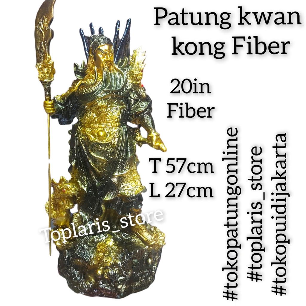 Patung Kwan Kong Fiber 20in 022