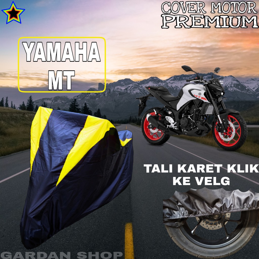 Sarung Motor YAMAHA MT Hitam Kuning Body Cover Penutup Pelindung Motor Yamaha Mt PREMIUM