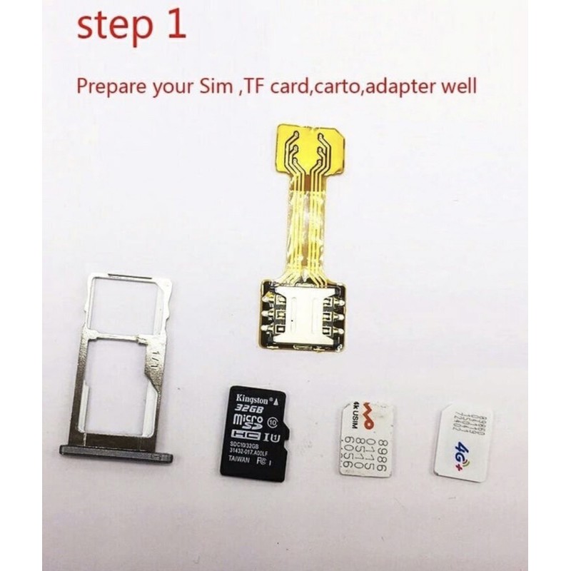 Dual sim Card adaptor hybrid sim Card Extender Micro SD Card Converter