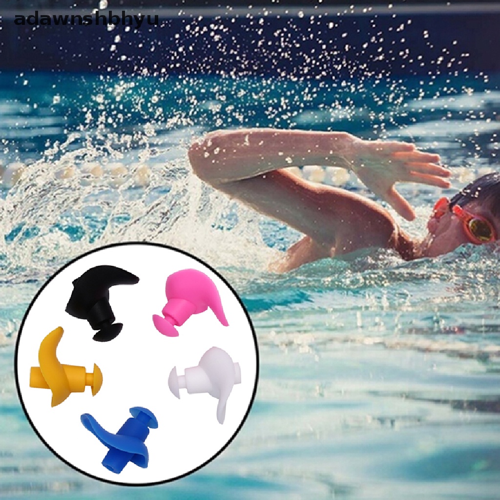 Adawnshbhyu 5pasang Ear Plug Busa Anti Bising Silcone Lembut Untuk Renang Tidur Kerja Musim Panas