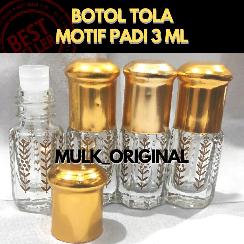 botol tola motif padi 3ml stick Lusinan Grosir