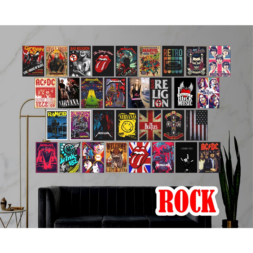 Poster CASUAL, GUITAR, ROCK AESTHETIC WALL DECOR A5 / A4 Poster Dinding Aesthetic | Poster Aesthetic