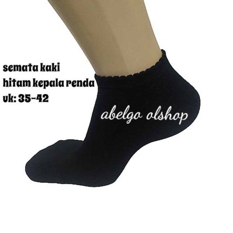 12 pasang -Kaos kaki pendek semata kaki/kaos kaki pendek hitam polos/kaos kaki unisex