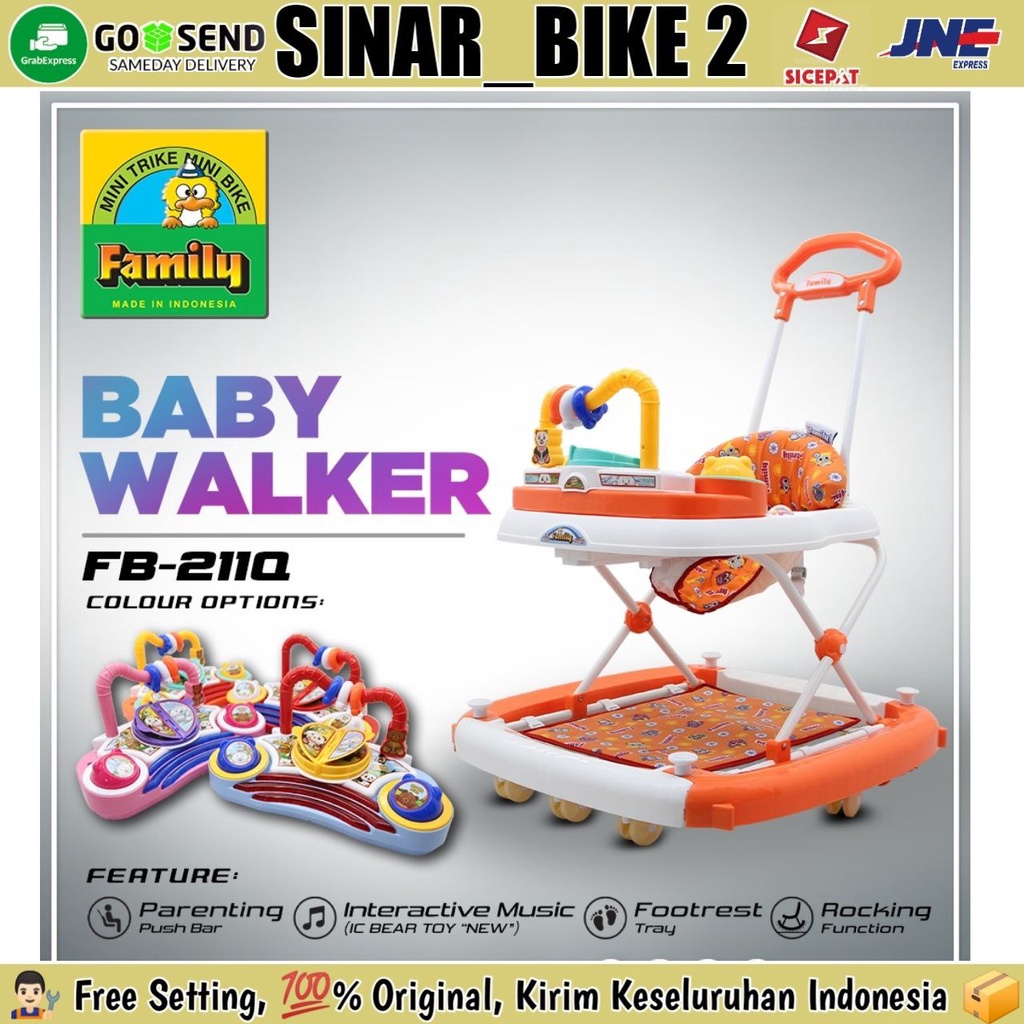 Baby Walker Family FB-211Q Beruang Roda Belajar Jalan