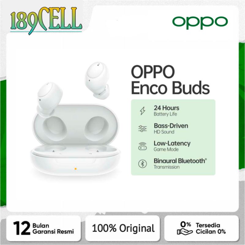 OPPO Enco Buds | Enco W11 TWS Earphone Original Garansi Resmi Oppo Indonesia