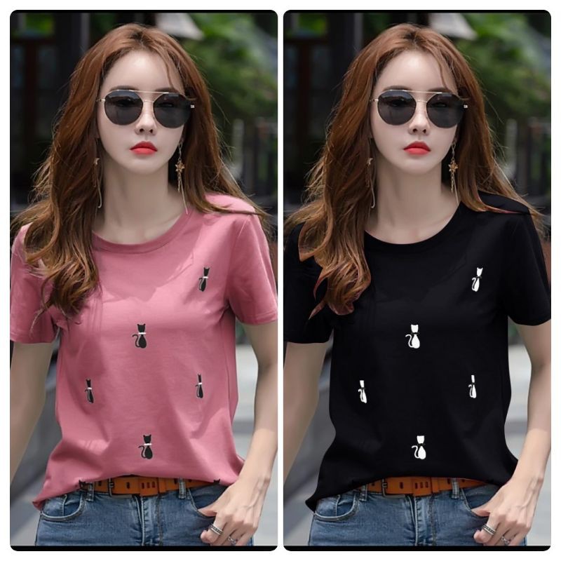 BISA COD✔ kaos oblong wanita baju Distro cewek atasan kekinian murah lengan pendek