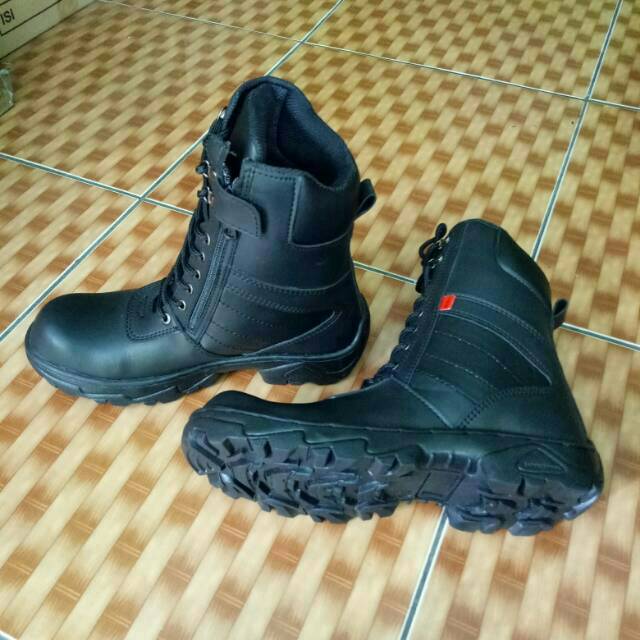 Sepatu pdl tali resteng hitam boots pantopel pdh