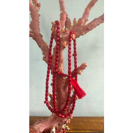 TASBIH BATU MARJAN RED CORAL ORIGINAL