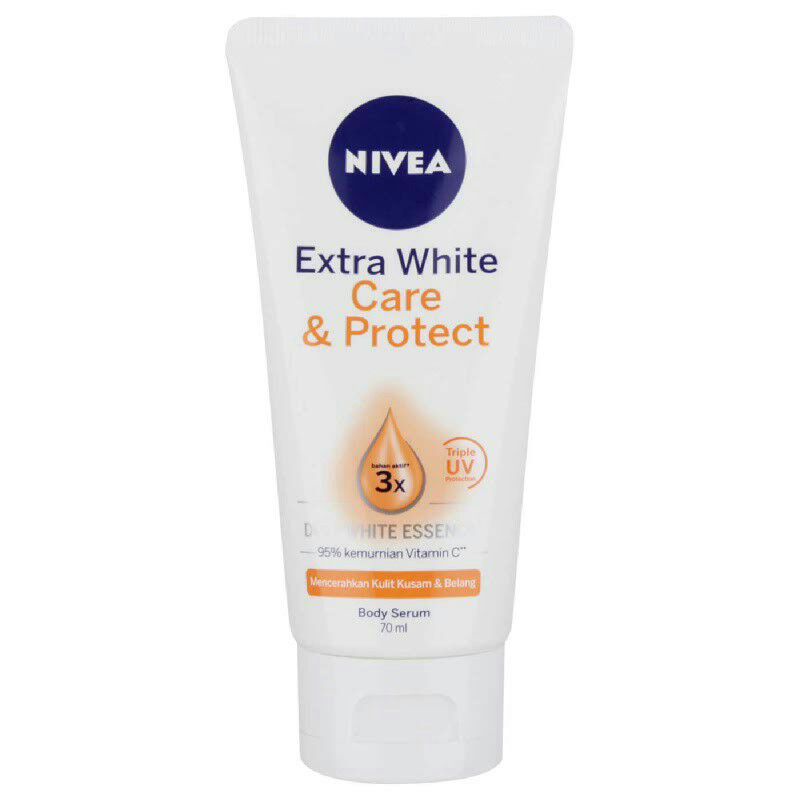 Nivea body serum care & protect 180ml/extra white care & protect body serum nivea