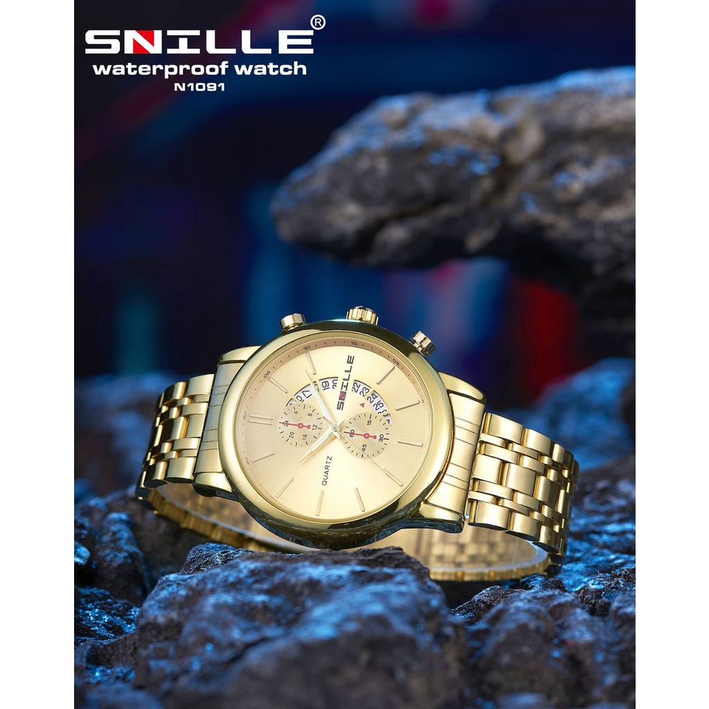 Snille Jam Tangan Rantai Wanita Unisex Original Asli Anti Air Waterproof 1091