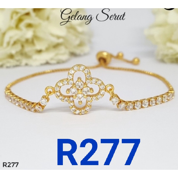 Gelang Serut Xuping R269 Wanita Perhiasan Lapis Emas Aksesoris